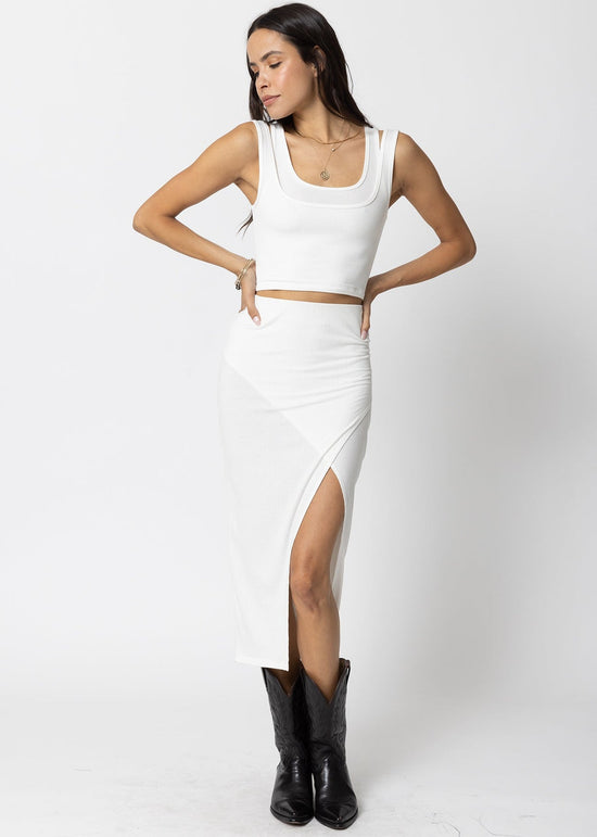 The Crossfire Skirt - White (PRE-SALE)