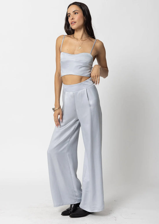 The Cupro Silky Sunset Wide Leg Pant