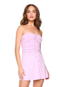 center string halter flare dress