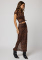 THE MESH FOLD DOWN MAXI SKIRT