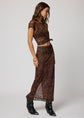 MESH SLINKY FOLD DOWN MAXI SKIRT