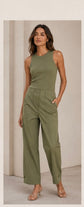 Jordyn Cropped Tank Top - Cactus