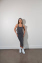 Cloud II™ Rib Basic Midi Dress - Iron Washed