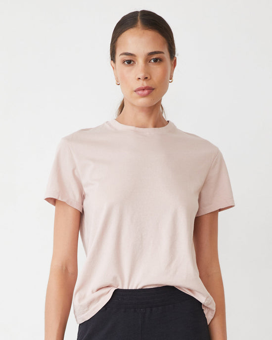 Basic Crew Neck Tee - Chalk Pink