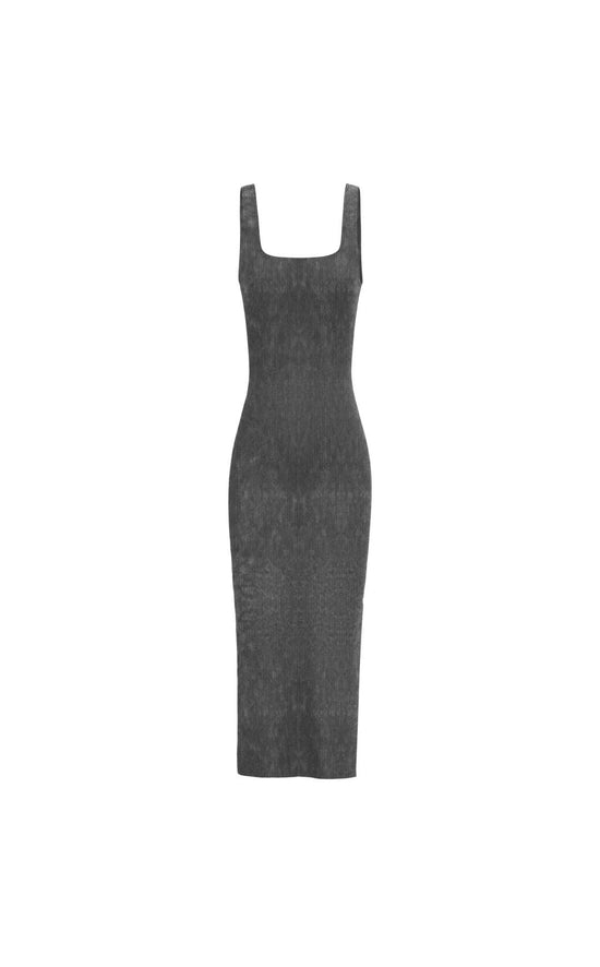 Cloud II™ Rib Basic Midi Dress - Iron Washed