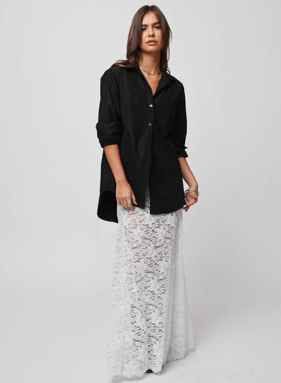 LACE MAXI SKIRT - White