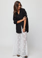 LACE MAXI SKIRT - White