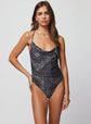 MESH GET TOGETHER BODYSUIT - BLACK BANDANA