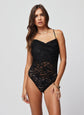 LACE GET TOGETHER BODYSUIT - Black