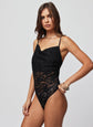 LACE GET TOGETHER BODYSUIT - Black