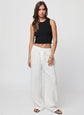 THE LINEN BOXER PANT - White