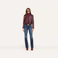 Blakely Leather Biker Jacket - Plum Sangria (PRE-SALE)