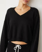 Softfleece Crop V Neck Sweatshirt (PRE-SALE)