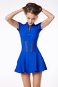 LONDON LOW-ZIP CORSET DRESS - ELECTRIC BLUE (PRE-SALE)