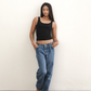 The Devon Double Layer Tank - Black