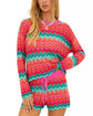 BEACH SWEATER - STRAWBERRY ICE CHEVRON (PRE-SALE)