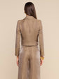 Inez Cropped Blazer - Latte/Gold (PRE-SALE)