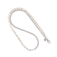 Something About Silver - Matte Silver & Pearl Crossbody Chain