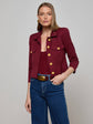 Kumi Cropped Jacket - Black Cherry