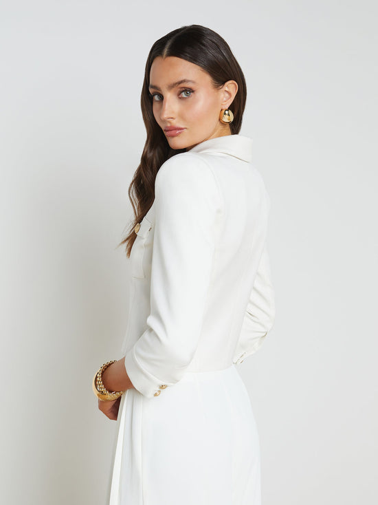 Kumi Cropped Jacket - White