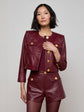 Deidra Cropped Leather Jacket