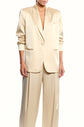 Oversized Silk Blazer - Antique