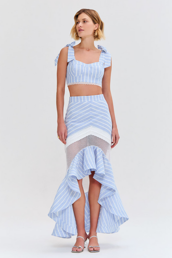 Marine Linen Bralette