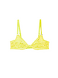 Le Stretch Multifit Lace Unlined Demi Bra - Neon Yellow