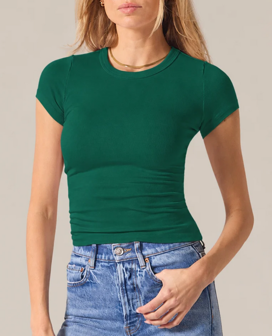 Amber Fitted Tee - Jade