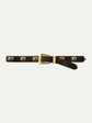 Stone Embellished Suede Arch Belt - Black (PRE-SALE)
