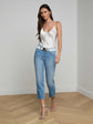 Thalina Cropped Stovepipe Jean
