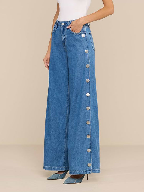 Jennings Snap Wide-Leg Jean