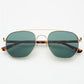 Austin Aviator Sunglassess - Gold / Green (PRE-SALE)