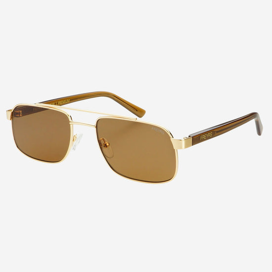 Vesper Small Aviator Sunglasses - Gold / Solid Brown (PRE-SALE)