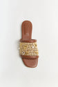 Caspian Raffia Netted Flat Sandal