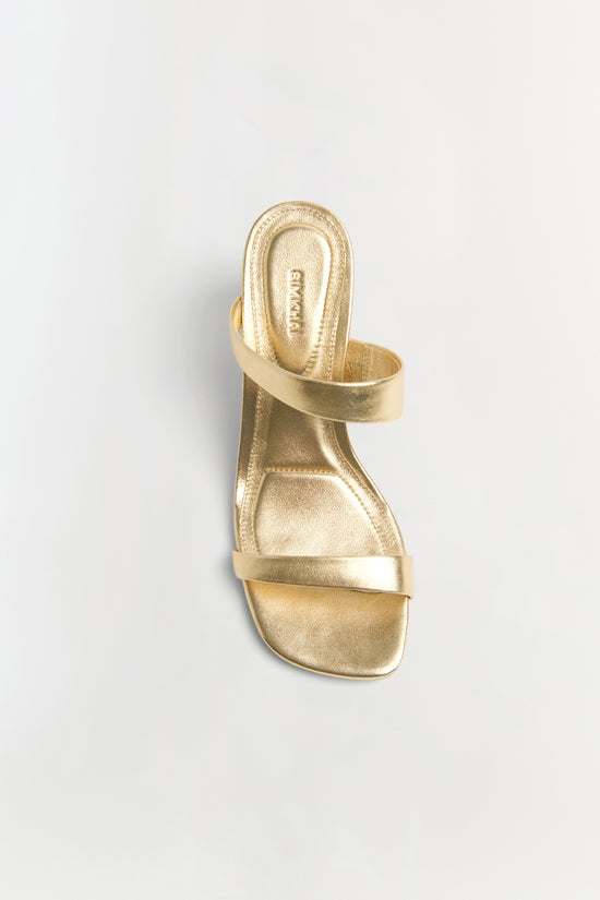 Marion Metallic Leather Shell Heel