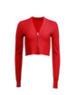 Knit Zip Bustier Cardigan - Rouge