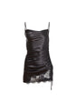 Silk Ruched High Leg Dress