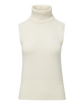 Mazzy Cashmere Sleeveless Turtleneck - Ivory