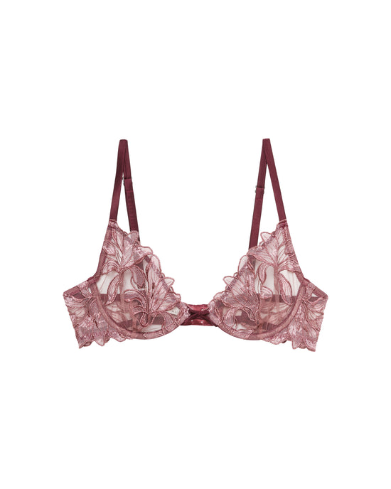 Lurex and Lace Lily Embroidery Demi Bra (PRE-SALE)