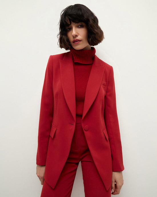 Long and Lean Dickey Jacket - Crimson