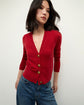 Solene Cashmere Cardigan - Crimson