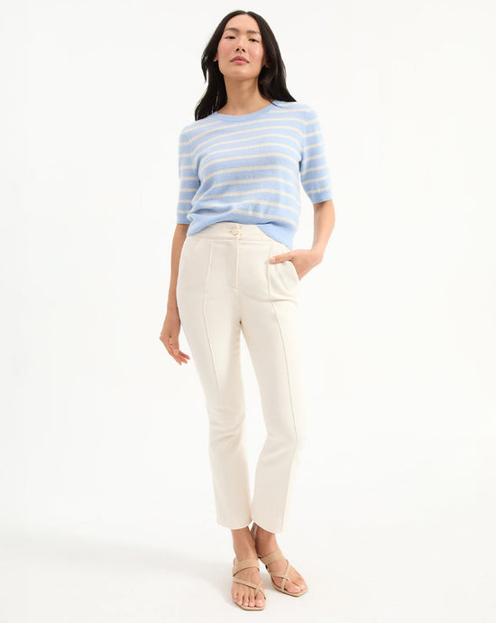 Kimra Straight-Leg Pant - Ecru