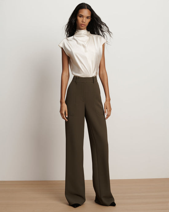 Leilany Tie Neck Silk Top