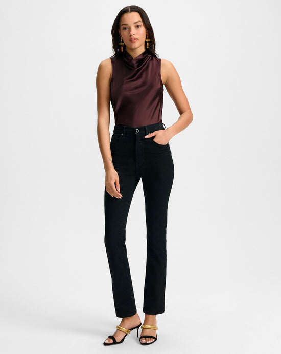 Tam Silk Sleeveless Top - Dark Currant