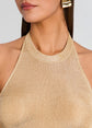 Minnie Metallic Knit Halter Top