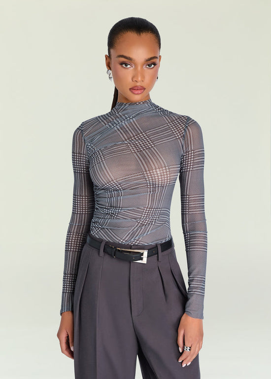 Christina Mesh Top - Glen Check (PRE-SALE)