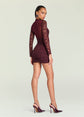 Moxey Ruched Mini Dress - Bordeaux (PRE-SALE)