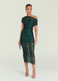 Noel Lace Midi Dress - Evergreen