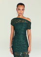 Noel Lace Midi Dress - Evergreen